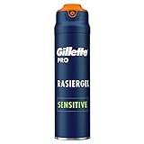 Gillette PRO Bartpflege Rasiergel Männer (200 ml), kühlt die Haut, um sie zu beruhigen und spendet dem Barthaar Feuchtigkeit, Geschenk für Männer