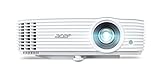 Acer H6542BDK DLP-Beamer (1080p Full HD (1.920 x 1.080 Pixel) 4.000 ANSI Lumen, 10.000:1 Kontrast, 3D, Keystone, 1x 3 Watt Lautsprecher, HDMI (HDCP)) weiß, Home Cinema