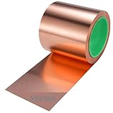 Kupferband Kupferfolienband Gegen Schnecken,Schneckenschutz Hochbeete für Garten Kupferband Schneckenzaun Selbstklebendes EMI Abschirmband, Kann ersetzen Schneckenkorn, Schneckenkragen (50mmX20M)