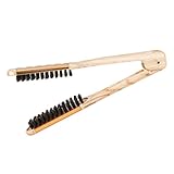 Didiseaon Frisierkamm haarbürsten goody haarbürste Bürstenkamm hair straightner hair styling Formkamm Glättbürste haarkamm rolle Salon Haarformzubehör Doppelseitiger Haarkamm Abs Golden