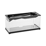 Acrylic Fish Tank, Clear Small Aquarium, Desktop Habitat, 12.4x5.31x6.5 inches Starter Kit with Filter and Air Pump, Ideal for Home, Livingroom, Tabletop, Bedroom Decor