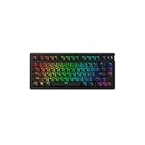 HyperX Alloy Rise 75 Wireless – 75% Hot-Swapable Mechanische Gaming-Tastatur, QWERTY-ES Spanisches Layout, PC, bis zu 80 Stunden Hintergrundbeleuchtung, Dual Wireless 2,4 GHz und Bluetooth, Schwarz