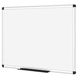 VIZ-PRO Magnetisches Whiteboard Silberner Aluminiumrahmen, W90xH60CM