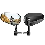 NIGOOLATA Lenkerendenspiegel Motorrad Universal Motorrad Spiegel Rückspiegel E-geprüft 360°drehbarer für Scooter Roller ATV 2 Stück