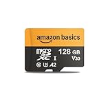 Amazon Basics microSDXC Karte mit Lese-Adapter, 128 GB, schnelle Geschwindigkeit bis zu 200 MB/s, 1 Stück, Schwarz