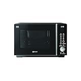 Bauknecht MF 255 B Mikrowelle/Extra Space-Ohne Drehteller/My Menu/Spezialprogramme/Dampfgaren inkl. Dampfgarbehälter/Heißluft/Quarz Grill/Auto Clean/Autom/Rezepte/ 25 L