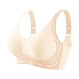 Stütz BH, BH Große Brüste Starker Halt, Damen Ohne Bügel BH Nahtloser Minimizer BH Push Up BHS Frauen Breiten Trägern Bügelloser Bralette Stütz Bra Bequemer Klassische Bustier Sport BH