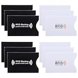 AOZUO 10 Stück RFID Blocker Kartenhülle, Kreditkartenhülle Geldbörsen Debitkarten RFID Blockierende Hüllen RFID Kartenschutzhalter Identitätsdiebstahl Prävention für Frauen Männer(2 Farben)