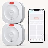 ZYTA WiFi Rauchmelder für den Heimgebrauch, 10-Jahres-Batterie Feuermelder, LED-Indikator Große Test-/Stille-Taste, EN 14604 Norm (2 PCS)