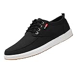 Canvas-Schuhe für Herren, Slip-On-Sneaker, unsichtbar, erhöht das Leichtgewicht, bequem, niedriges Oberteil, Outdoor-Walking, flache Schuhe, modisch, Schnürung, lässig, Walking-Sneaker, Tennis