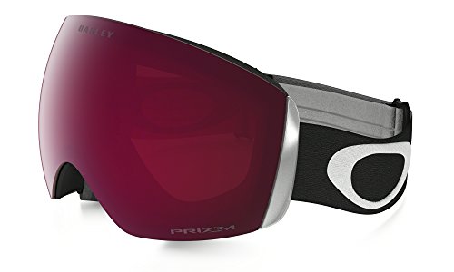 Oakley Erwachsene Snowboardbrille PRIZM Sportbrille, Schwarz (Flight Deck Matte Blk/Prizmrose), L