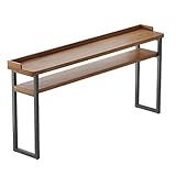 JHDXL Bartisch Stehtisch Bistrotisch Küchentisch, Schmal Stabiler Küchentisch, Theke Bar mit Metallrahmen, für Bar Bistro Küche Wohnzimmer Esszimmer(120 * 40 * 105cm/47.5 * 16 * 41.5in)