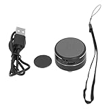 Knochenleitungslautsprecher, 3 W, 4 Ω, 5 V, BT5.3-Stereolautsprecher, Lautsprecher aus Aluminiumlegierung mit Saugnapf für Küche, Außenbereich, Wandfliesen (Black)