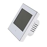 Operitacx 1Stück Digitaler Programmierbarer Thermostat für Gaskesselheizsysteme Thermostat mit LCD Display Einfache Temperaturregelung Weiß für Präzise Heizungssteuerung Kompatibel