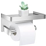 Lelan Toilettenpapierhalter, Material des Edelstahls SUS304 Toilettenpapierhalter für Badezimmer, Küche, Toilette (Silber)