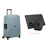 Samsonite S'Cure - Spinner M, Case, 69 cm, 79 L, Blue (ICY Blue) & Tile Bluetooth Item Finder Set