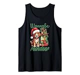 Lustiger Hund mit Aufschrift 'Wanna Be Rentier' Tank Top