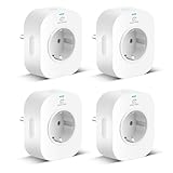 EIGHTREE WLAN Smart Steckdose mit Strommessung, Alexa Steckdose, Smart Home WiFi Steckdose, Alexa Zubehör, Zeitplan, Fernzugriff, Funktioniert mit Alexa, Google Home, SmartThings, Nur 2,4-G-WLAN, 16A