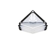 WSFDJX Regenplanen for Camping im Freien, wasserdichte transparente Terrassenüberdachung, verdickte, durchsichtige Plane, wasserdicht, verdickt, reißfest(13x13 ft(4x4m))