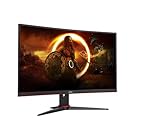 AOC Gaming CQ27G2SE - 27 Zoll QHD Curved Monitor, FreeSync Premium (2560x1440, 165 Hz, HDMI 1.4, DisplayPort 1.2) schwarz-rot