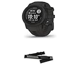 Garmin Instinct 2S Solar – schlanke GPS-Smartwatch mit bis zu 51 Tagen Akkulaufzeit & HRM-DUAL Chest Strap