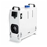 12-V-Diesel-Luftheizung, 5 kW, tragbarer Diesel-Heizgerät mit intelligenter LCD-Steuerung und Fernbedienung, geräuscharme Standheizung für Autos, Lieferwagen, Wohnmobile, Boote (weiß, 24 V, 5 kW)