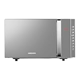 MEDION 3 in 1 Mikrowelle mit Grill und Heißluft Funktion (23 Liter, 800 Watt Leistung, 1200 Watt Obergrill-/Heißluftleistung, freistehend, MD17495) silber