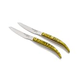 Arcos - Chef Jose Andres Messer | Steakmesser Set mit 2 Stück | 10,2 cm Steak- und Fleischmesser aus Nitrum-Edelstahl | Ergonomischer perlgrüner marmorierter Griff