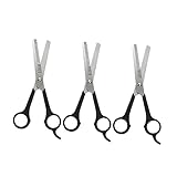 VANZACK 3 Stück Gromming Schere Für Hunde Hundeschere Gromming-schere Für Haustiere Hundefriseurwerkzeuge Friseurwerkzeuge Für Haustiere Black