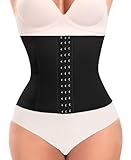 Schlankheitsgürtel, für flachen Bauch, Damen, unsichtbar, Schlankheits-Korsett, Waist Trainer, Taillenmieder, figurformend, Schwarz , 32
