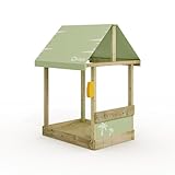 Wickey Sandkasten Dinky mit pastellgrünem Dach - Sandbox 113 x 84 x 14 cm - imprägniertes Massivholz