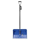 FORTENA Schneeschaufel Schneeschieber Schneeräumer stark Schaufeln Blau Große Schneeschaufel mit leichtem Stahlstiel Schaufel im Winter perfekt Profi
