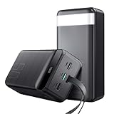 Power Bank 50000mAh Externer Akku PD 22.5W QC 4.0 USB-C Powerbank, LED Display&Taschenlampe, mit 4 Ausgängen und 3 Eingängen Schnellladefunktion Große Kapazität Handy Akkus für iPhone, iPad