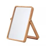 Healvian 1 Stück Schminkspiegel Machen Schminktisch Desktop-Spiegel für Make-up Vergrößerung Mini -Make -up -Spiegel Vanity Mirror Makeup Mirror Schreibtischspiegel Kosmetikspiegel Hölzern