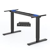 FlexiSpot Höhenverstellbarer Schreibtisch Elektrisch Tischbeine mit 2 Motoren & 4 Speicherfunktionen, höhenverstellbares Tischgestell, Schwarz