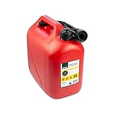 Benzinkanister - 10 Liter - aus Polyethylen - Kraftstoffkanister für Treibstoff aller Art - mit Ausgießer - UN Zulassung - Modell B10ECO - Bikain