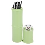 LABRIMP Tragbares Teiliges Besteckset aus mit Etui Wiederverwendbares Campingbesteck für Lunchbox Leichtes Reisebesteck für Picknick Wandern und Outdoor Einsatz Umweltfreundlich und