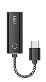 FiiO JadeAudio KA1 Kopfhörer-Verstärker, winziger USB-DAC, hohe Auflösung, 3,5 mm, verlustfrei, für Smartphones/PC/Laptops/Player (Typ C, schwarz)