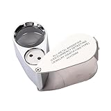 Lupe mit Licht, Lupe mit Licht | Faltbare Lupe – Handbeleuchtete Lupe 40 x LED mit UV-Licht zum Lesen älterer Menschen