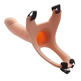 Strap On Dildo,Strap On Umschnall für Männer,silikon Umschnallpenis für Männer realistisches Strap on Penisvergrößerer Extender Faloimitator länger für Männer,Yellow-M