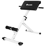 tectake® Hyperextension Trainingsbank, Hantelbank klappbar, Rückentrainer und Bauchtrainer, Bauchmuskeltrainer, gepolsterte Bank, Schrägbank für Bauch Beine Po Workout, Equipment für Home Gym