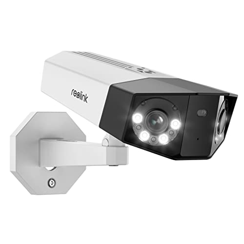 Reolink 4K Dual-Lens Überwachungskamera mit 180° Sichtwinkel, Outdoor IP-Kamera, Person/Fahrzeug/Tier-Erkennung, Farb-Nachtsicht, Zwei-Wege-Audio, Wasserdicht, Reolink Duo 2 PoE