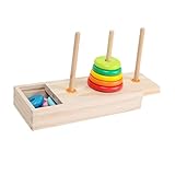 ERINGOGO 1Satz Regenbogen Stapelturm aus Holz für Pädagogisches zur Kognitiver Fähigkeiten Stapelspielzeug für Jungen und Teiliges für Kreatives und Lernen