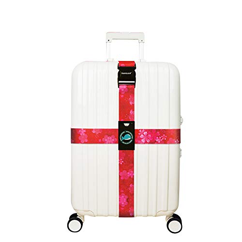 ZIXINGA Gepäckabdeckung, personalisiert, haltbar, waschbar, Koffergröße für 18-32Zoll (Romantische Sakura, XL)