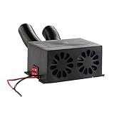 Alipis 12V Auto Heizlüfter Tragbarer Defroster Für Pkw Lkw Und Bus Schnelle Heizung Nebelentferner Effiziente Winterlösung Für Beschlagene Windschutzscheiben Schwarz