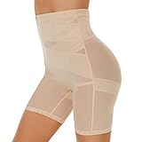 SIMIYA Bauchweg Unterhose Damen Shapewear Hohe Taille Unterwäsche Figurenformend Miederhose Bauchkontrolle Body Shaper Leggings Miederpants für Frauen(Beige, XL)