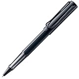 Lamy AL-star black Tintenroller - leichter Stift mit transparenten, ergonomischen Griff & Strichbreite M - Gehäuse aus Aluminium – mit Tintenrollermine M 63 Strichbreite M in schwarz