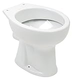 'aquaSu® Stand-WC, Flachspüler, Abgang waagerecht, bodenstehende Toilette, mit Stufe, Standard-Form, mit gängigen WC-Sitzen kompatibel, weiße Sanitärkeramik, 567572