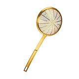 Edelstahl-Siebkelle für Gemüsebrühe, ergonomischer Griff, Schaumlöffel für Haushalt, Schlitzlöffel