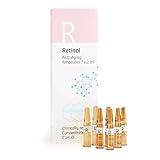 Retinol Ampullen 7x2ml - Retinol Serum hochdosiert - Retinol Serum Gesicht, reduziert Falten um 64% in 3 Monaten, Skincare Booster, Augenringe entfernen - Falten Weg Soforteffekt - Elemental Care